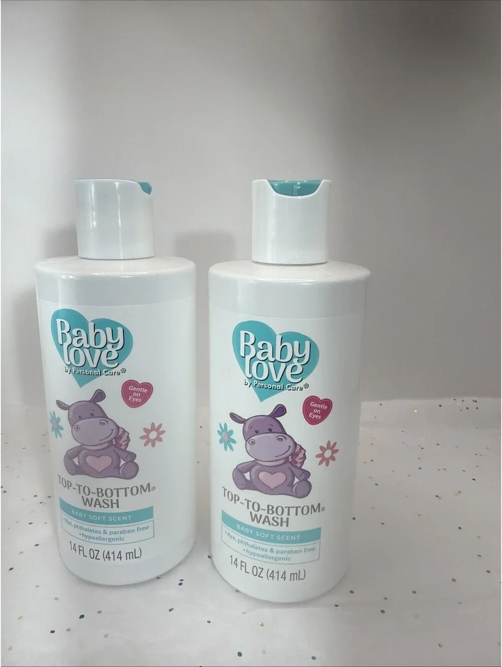 Baby Love Top-To-Bottom Wash Baby Soft Scent 14 fl oz (2 Pack) Hypoallergenic